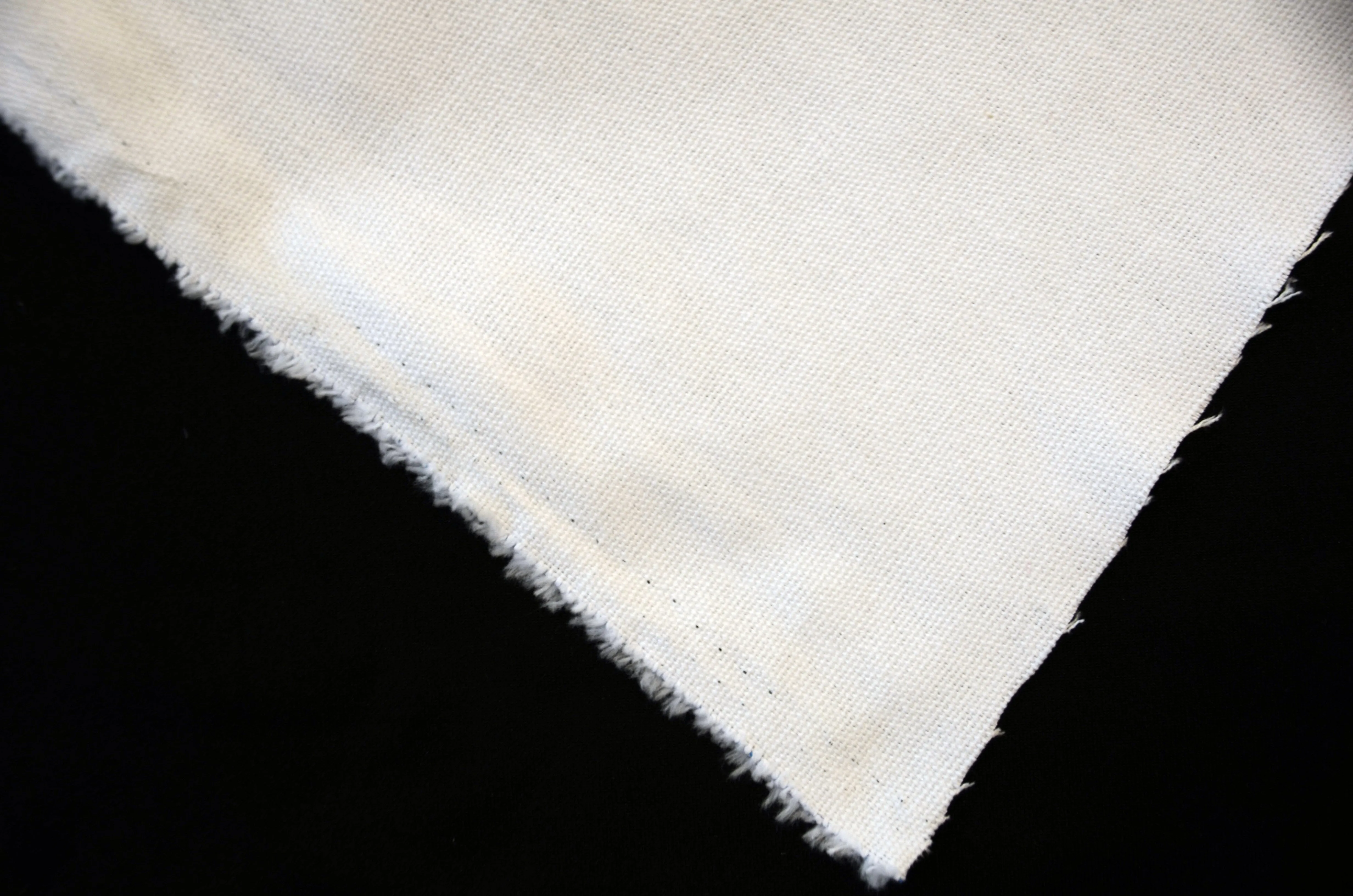 10 Oz 100% Cotton Canvas | Bleached White | Dyed Black | 60" Wide |