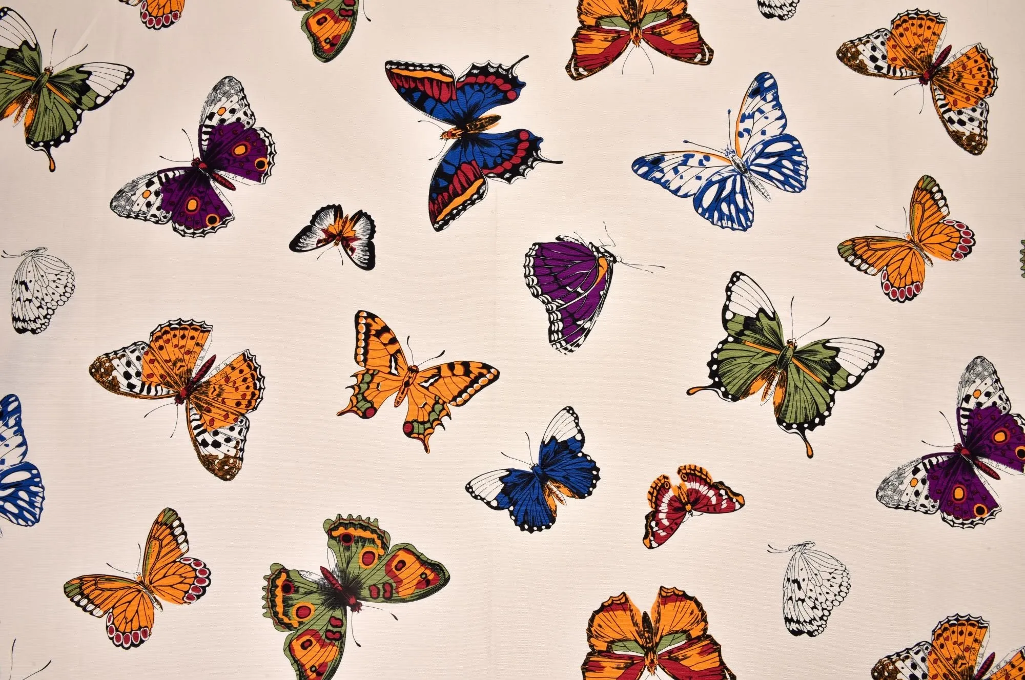 100% Cotton Half Panama Printed Fabric / Canvas printed Fabric / Butterfly Digital Print  Fabric