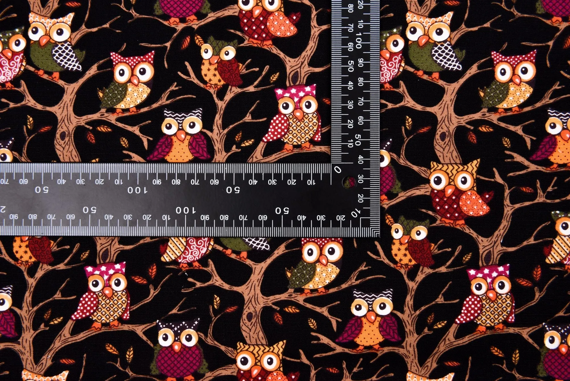 100% Cotton Half Panama Printed Fabric / Canvas printed Fabric /Colorful Owl  Digital Print  Fabric