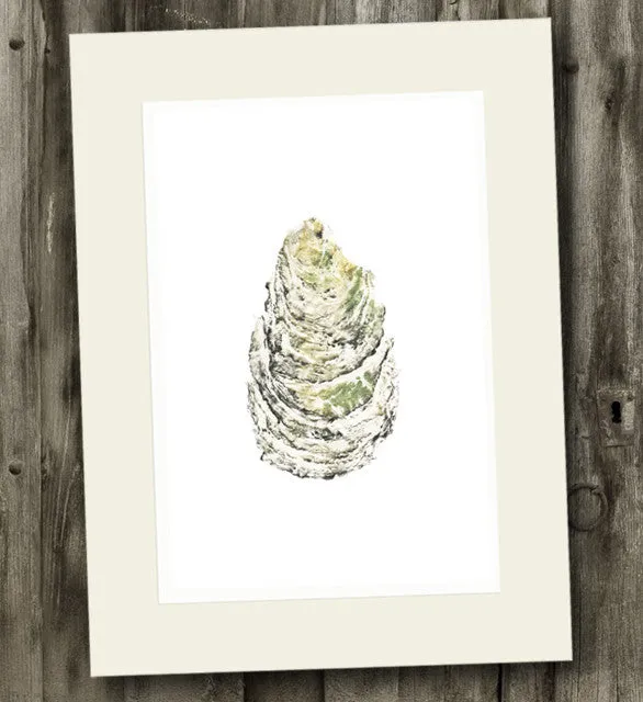 11 x 14 Oyster Gyotaku Archival Print