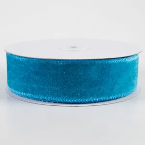 1.5" Deluxe Velvet Satin Backing Ribbon: Teal Blue (10 Yards)