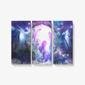 3 Piece Canvas Print - Fearless Grace - Framed Ready to Hang 3x8"x18"