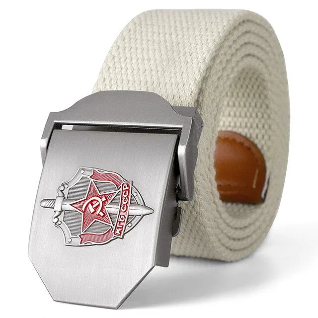 3D Soviet Glory KGB Canvas Military Canvas Belt