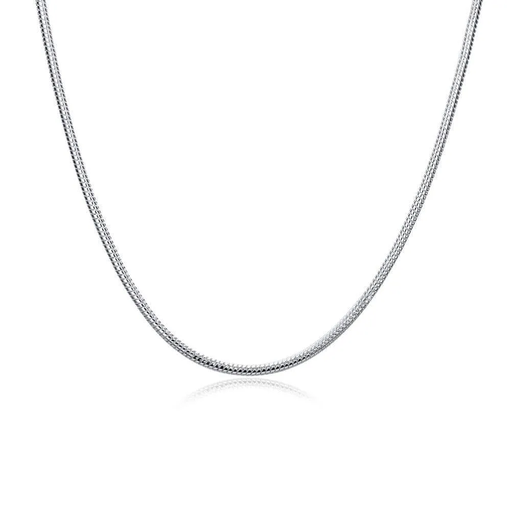 3mm 24 inches silver plated Italian Necklace Chain