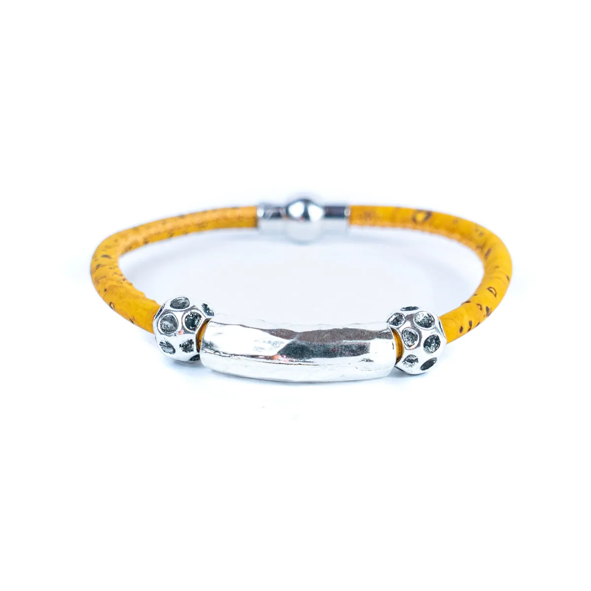 5mm round cork wire and alloy fittings tube handmade unisex fashion bracelet DBR-004-5