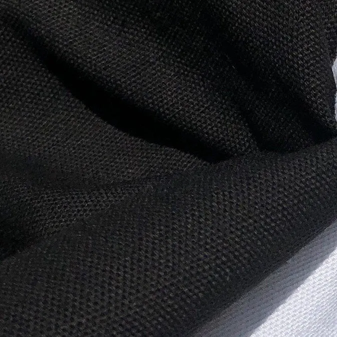 60" 100% Cotton Canvas 7 OZ Black & White Apparel and Face Mask Woven Fabric By the Yard