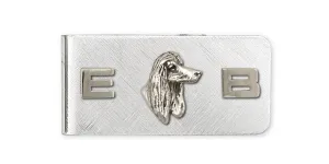 Afghan Hound Money Clip Jewelry Sterling Silver Handmade Dog Money Clip AF5-MD