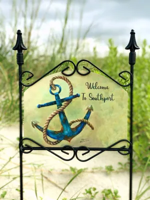 Anchor Welcome to Southport Garden Sign