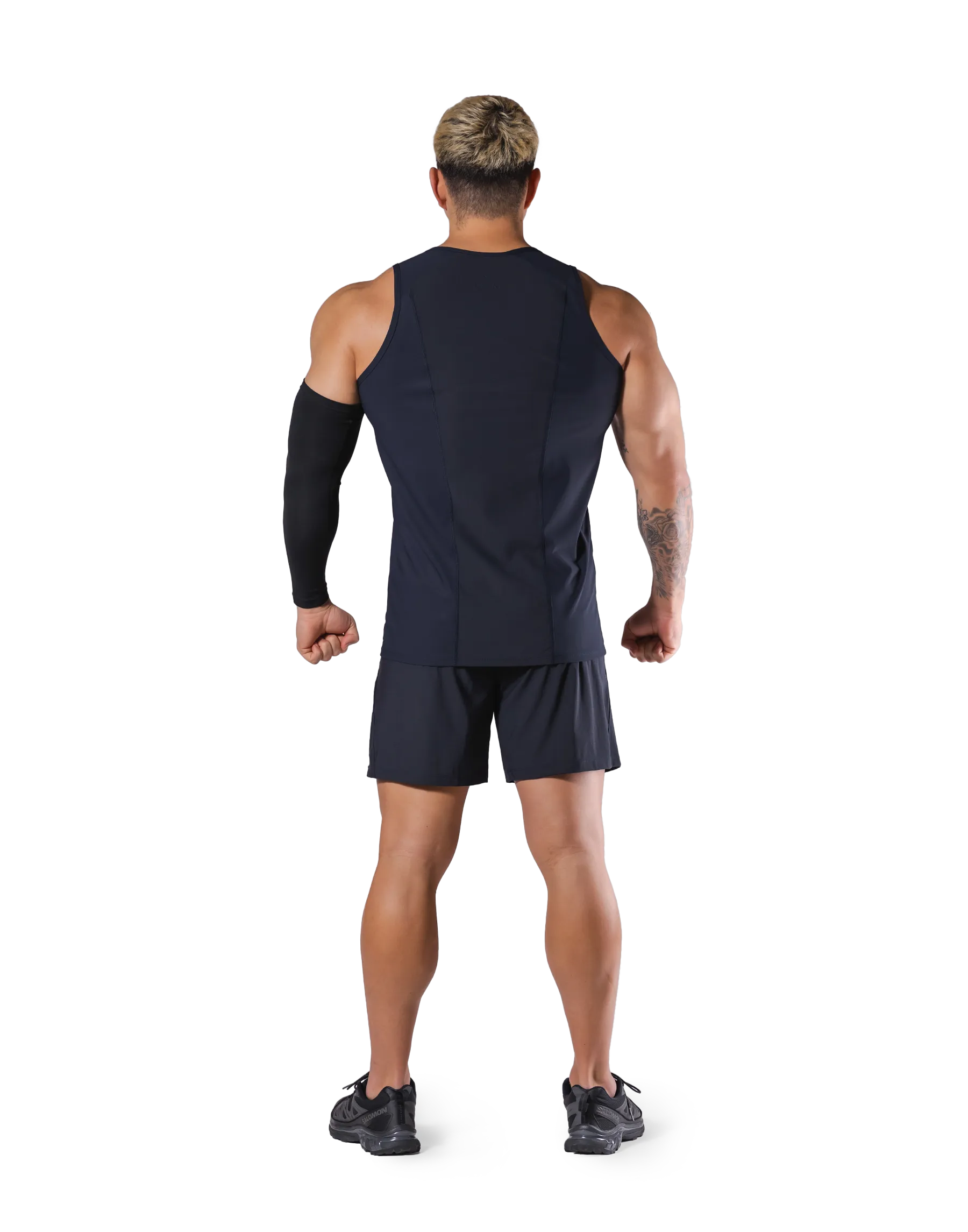 Back Mesh Stretch Standard Tanktop - Navy