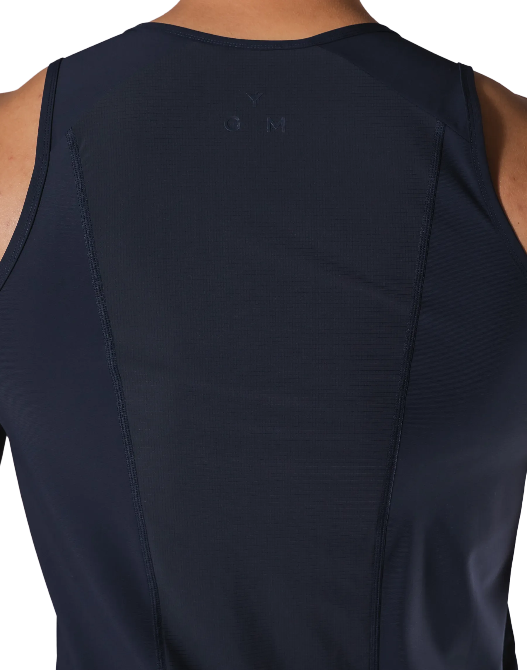 Back Mesh Stretch Standard Tanktop - Navy