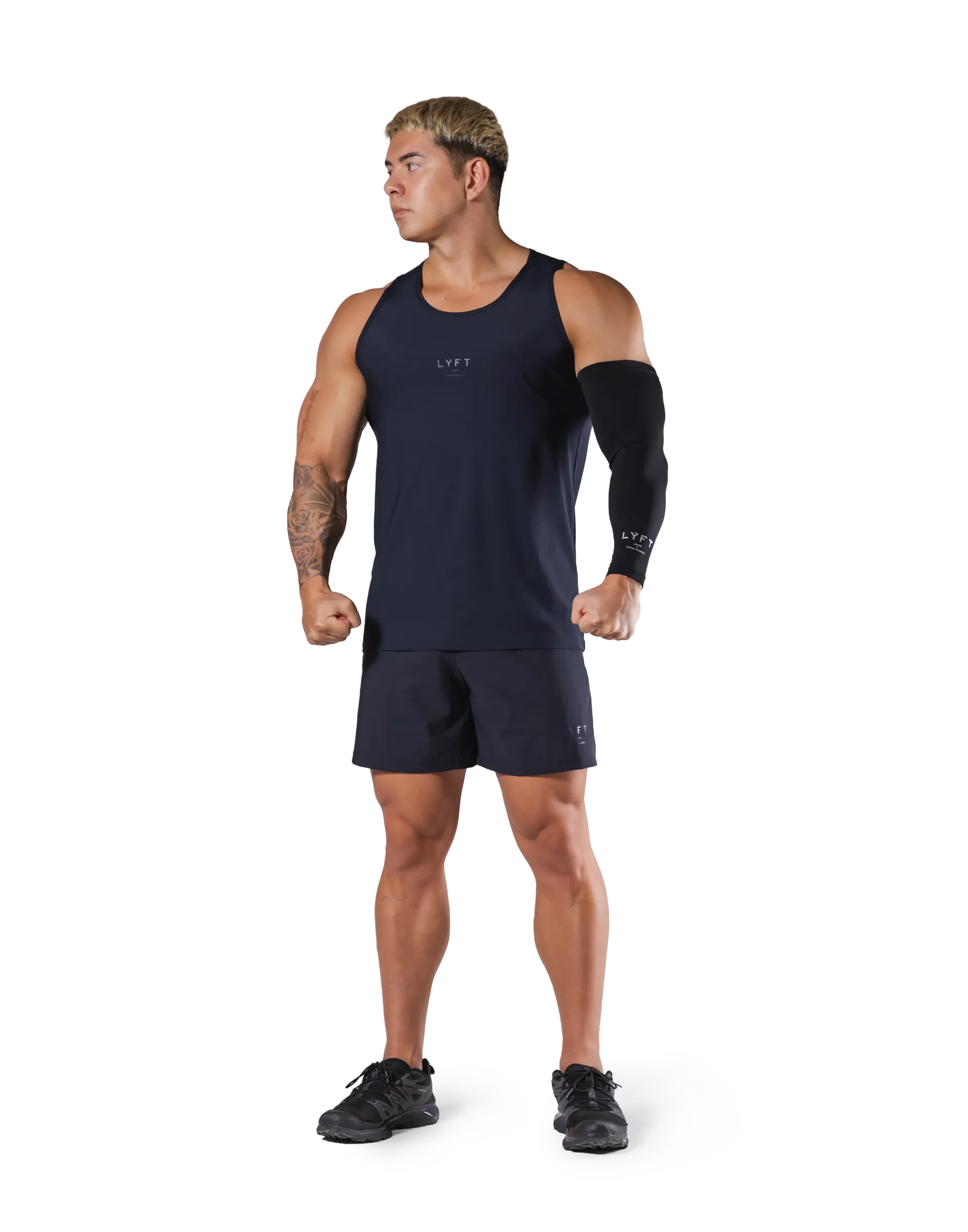 Back Mesh Stretch Standard Tanktop - Navy