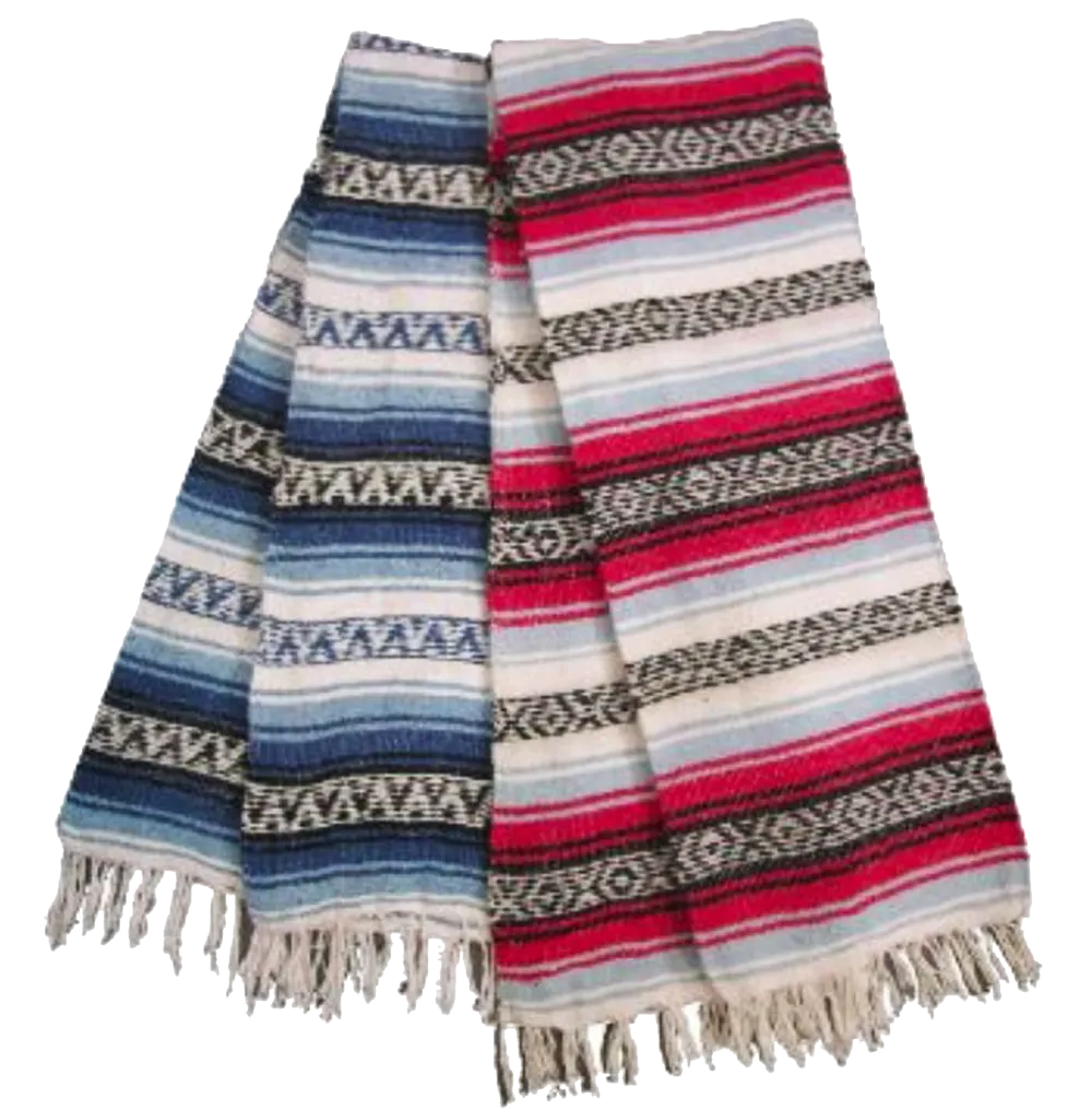 Beach and Boat Gear Beach Blanket Woven Fringe Festive Stripe