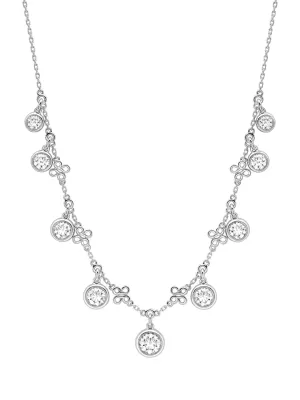 Beach Medium Platinum Diamond Necklace