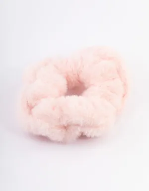 Blush Fluffy Hair Scrunchie