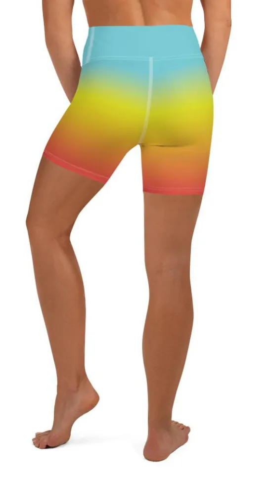 Bohemian Rainbow Yoga Shorts