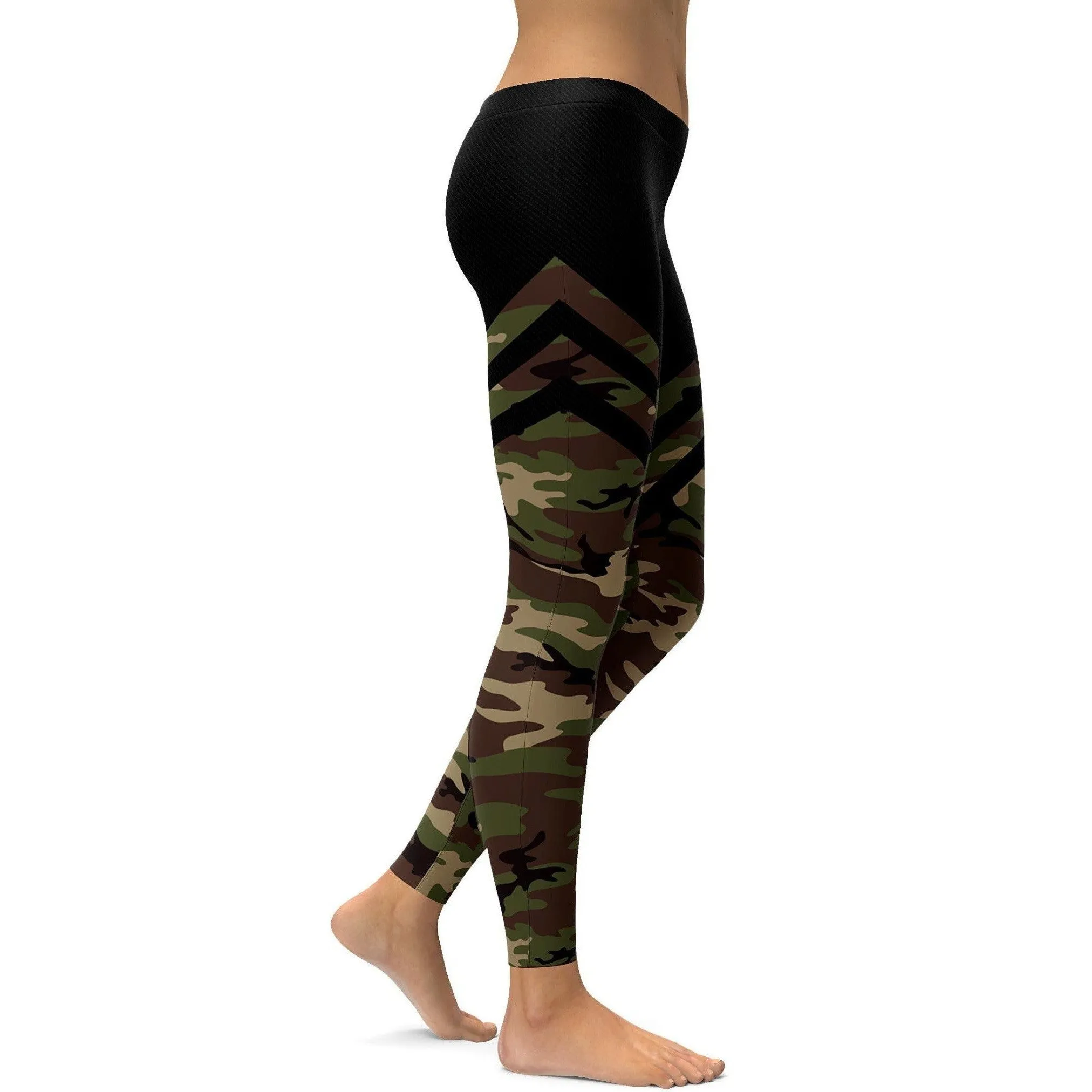 Camo & Black Thigh High Stocking Leggings