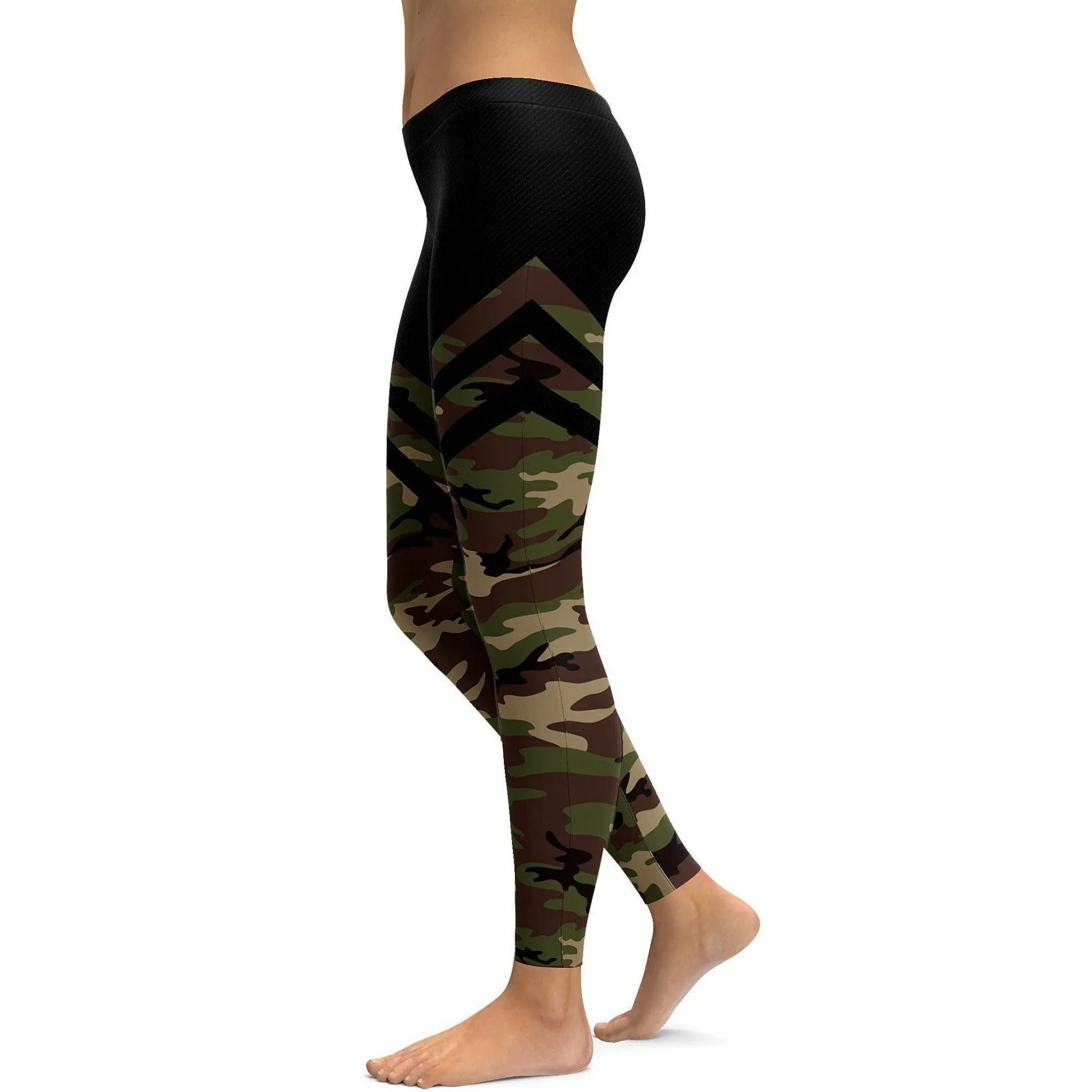 Camo & Black Thigh High Stocking Leggings