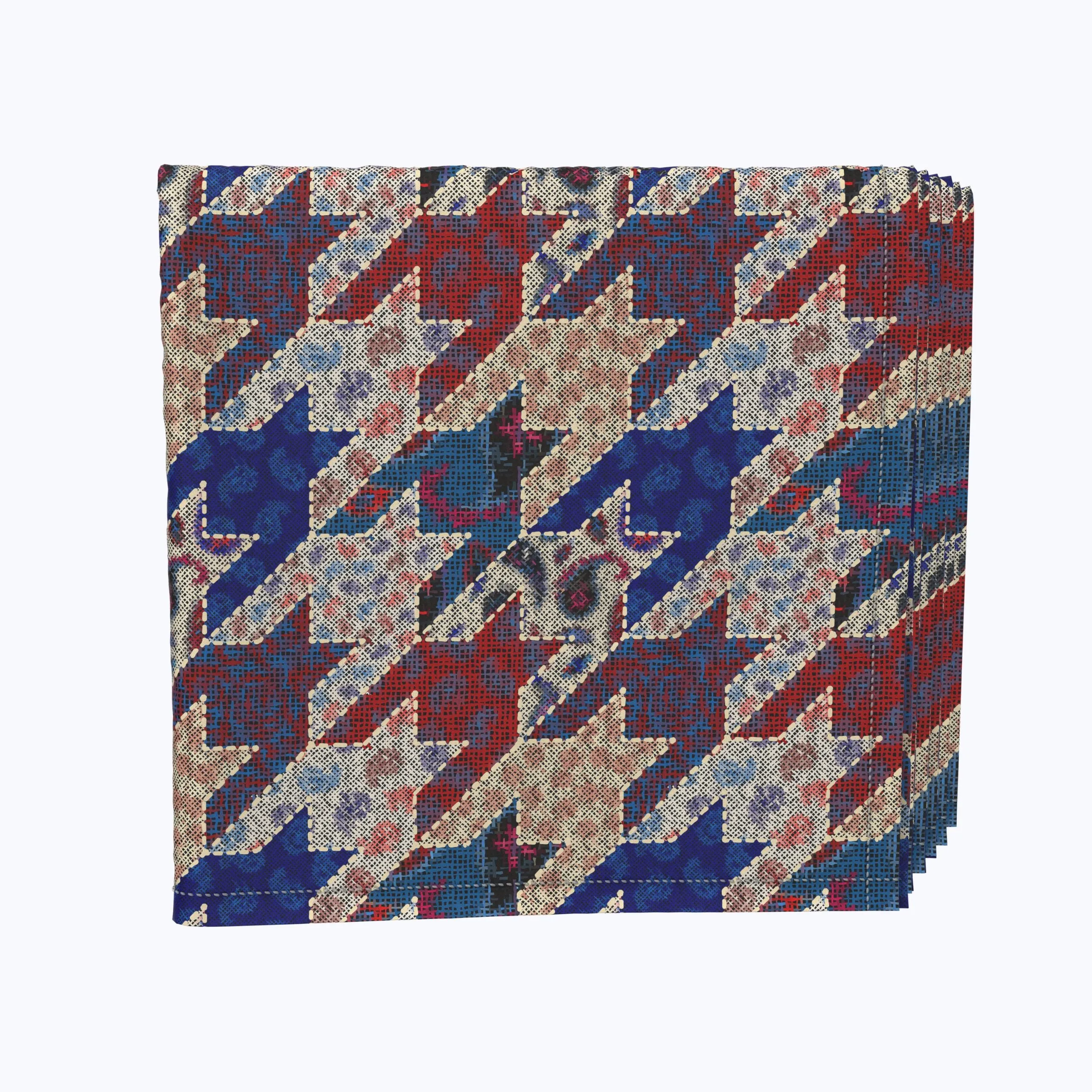 Canvas Texture Houndstooth Napkins