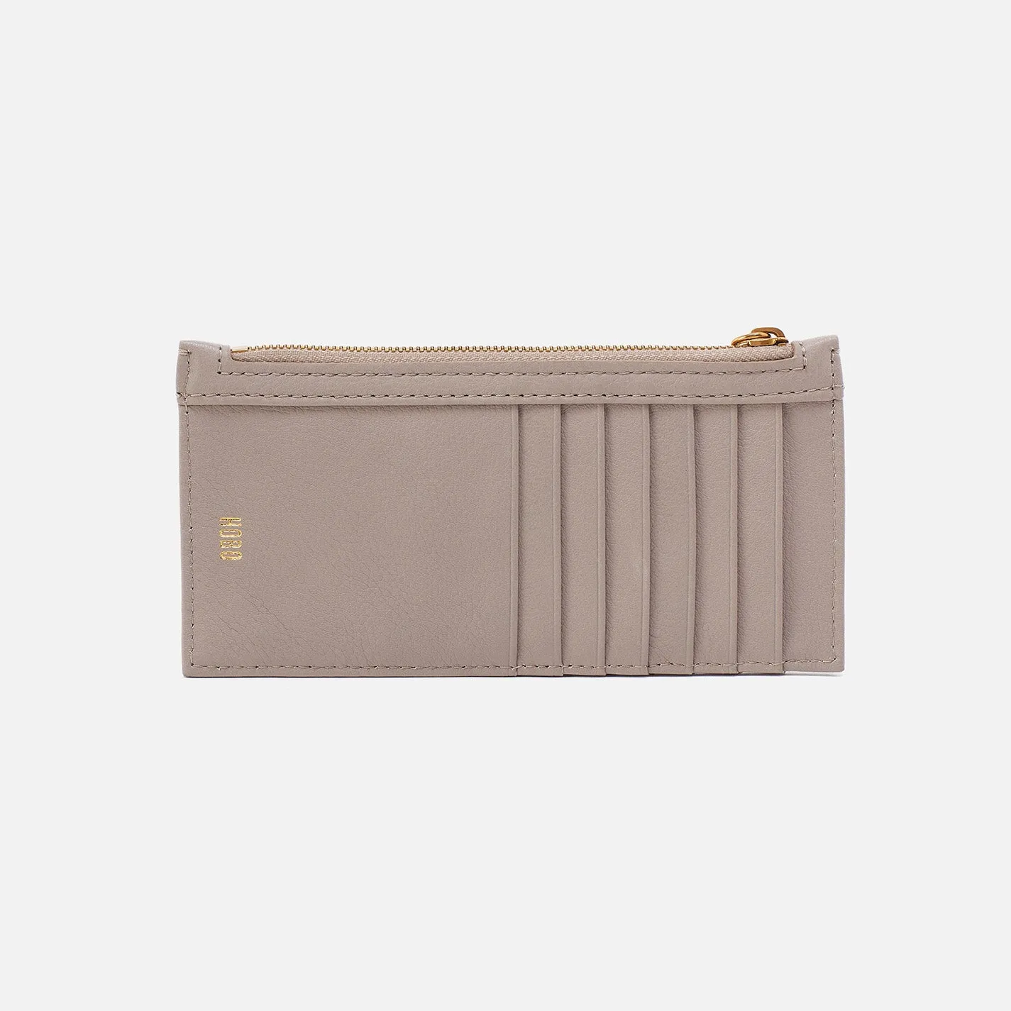 Carte Card Case In Pebbled Leather - Taupe