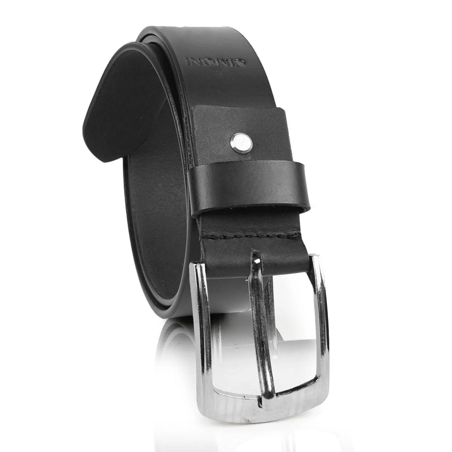 CIMONI Men Classic Single Prong Buckle Belts Online | Formal And Casual Belts | Pure Leather Belt for Men (1 Year Gurantee)