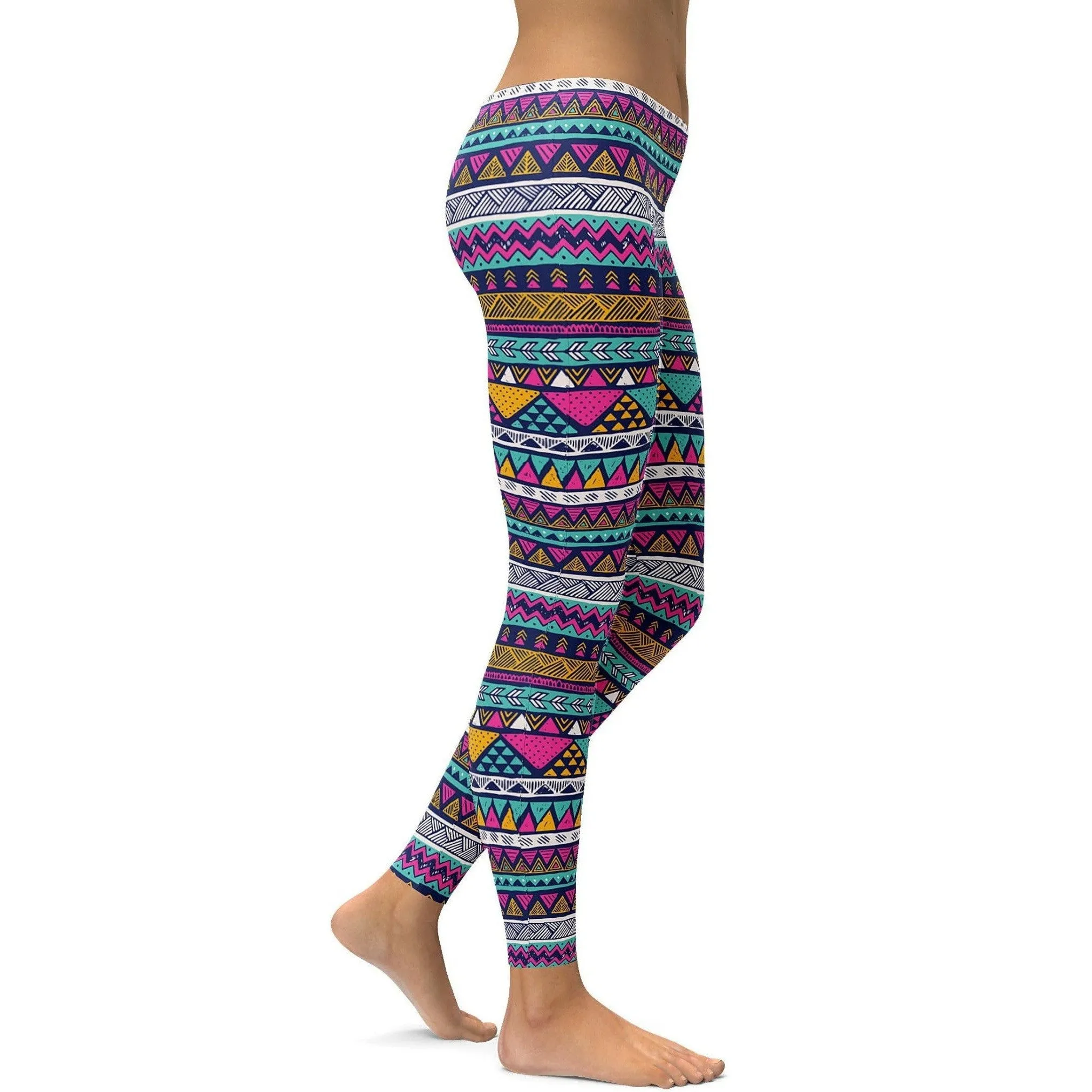 Colorful Aztec Pattern Leggings