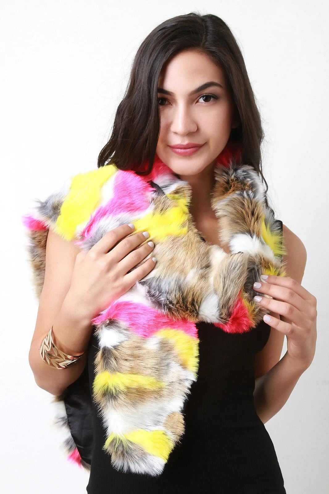 Colorful Fur Scarf