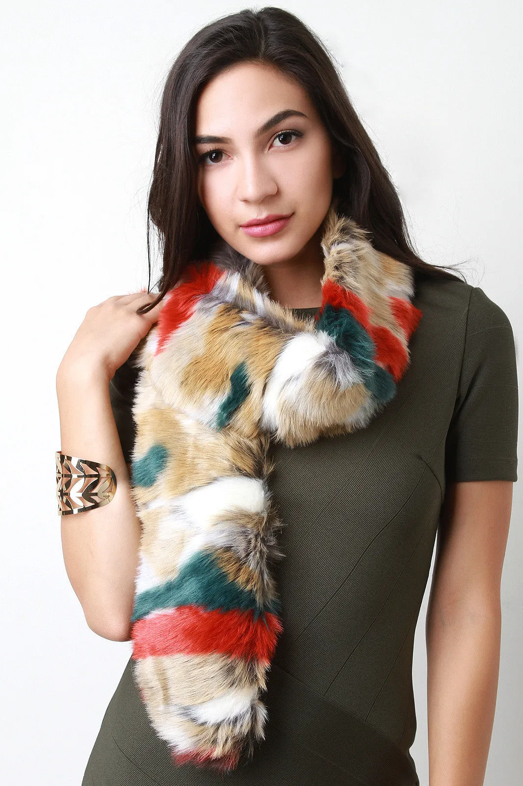 Colorful Fur Scarf