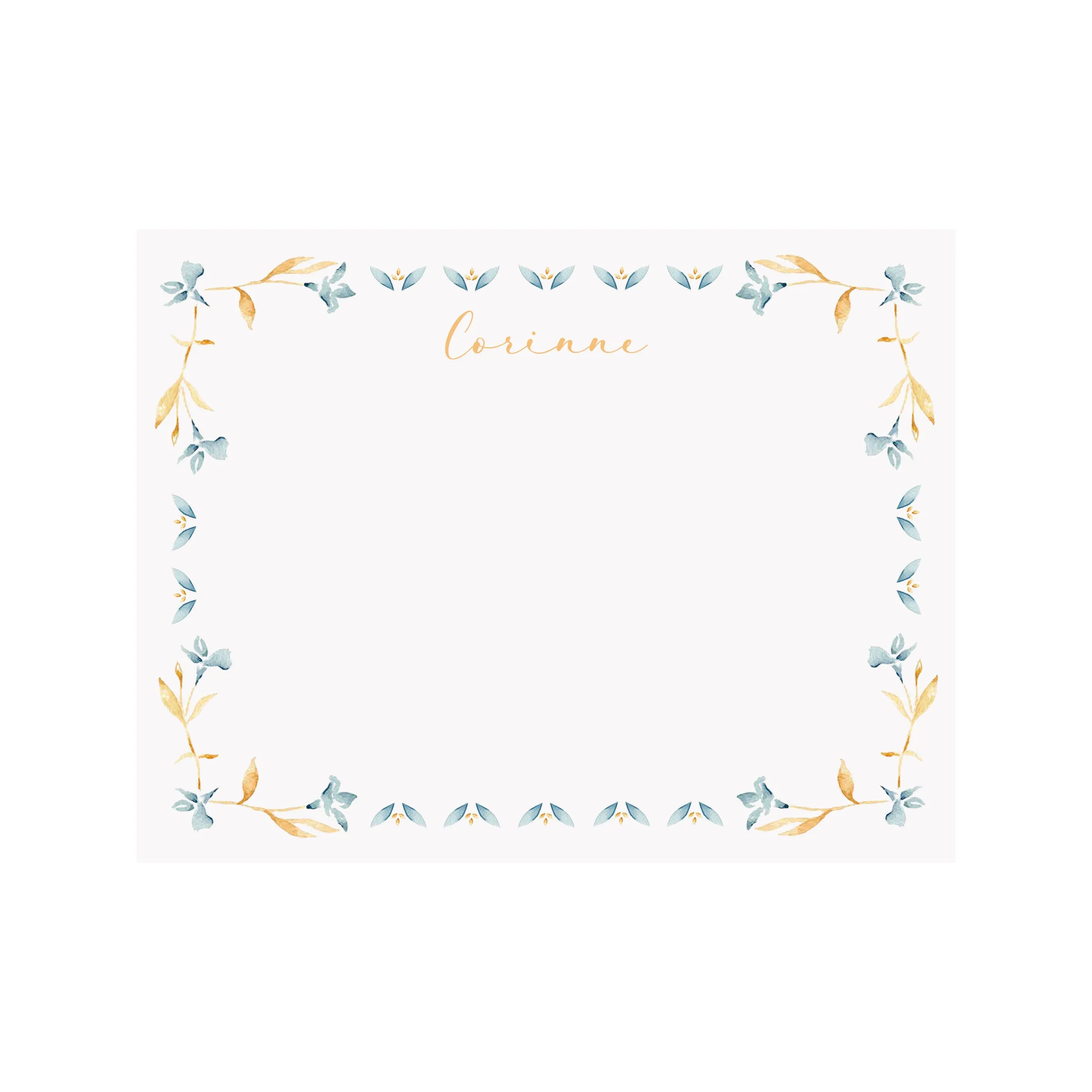 Cornflower Border Stationery