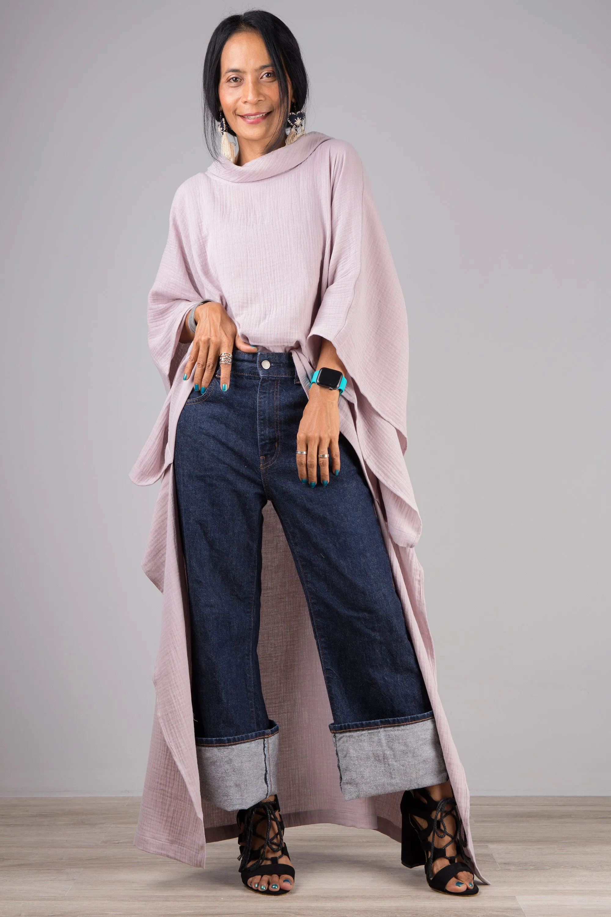 Cotton Gauze Kaftan top