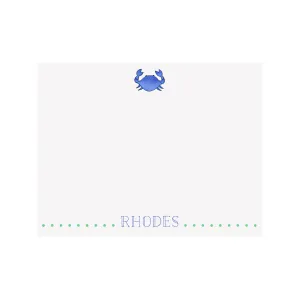 Crab Stationery- Blue