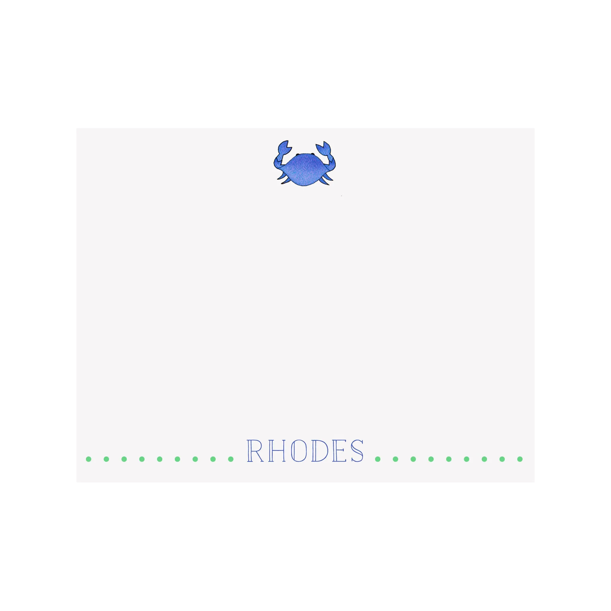 Crab Stationery- Blue