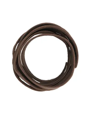 Dark Brown Deerskin Leather Lace, 3/16" (9ft)