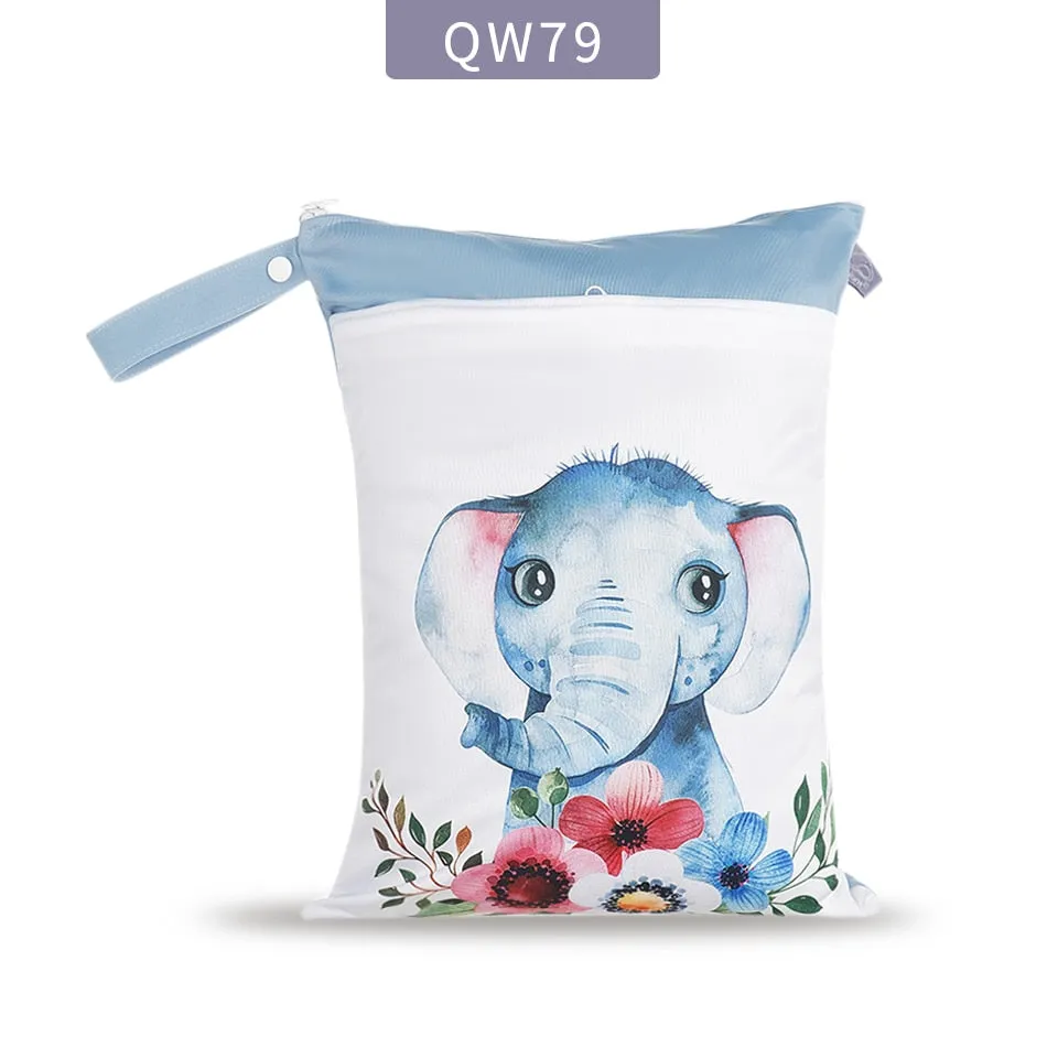 Elinfant Digital Position Printed Wet Dry Bag Waterproof 30*40cm Zippers With Handle Diaper Bag