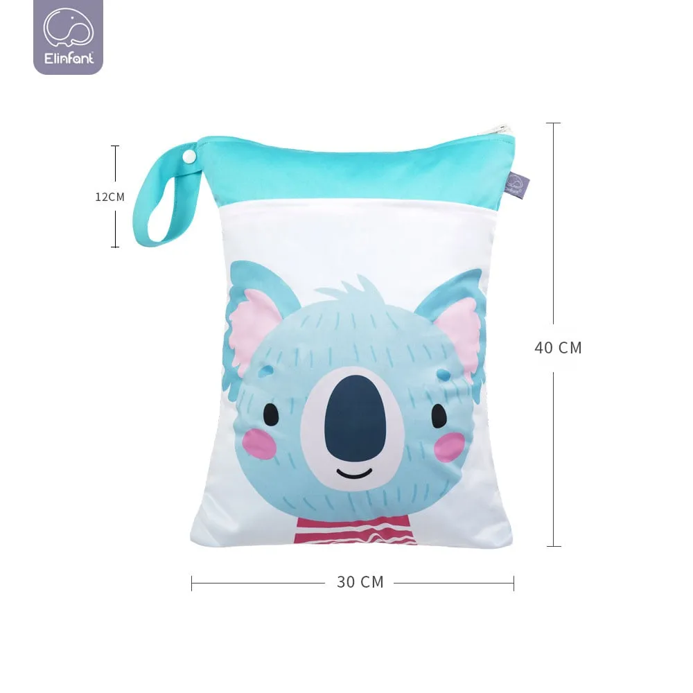 Elinfant Digital Position Printed Wet Dry Bag Waterproof 30*40cm Zippers With Handle Diaper Bag