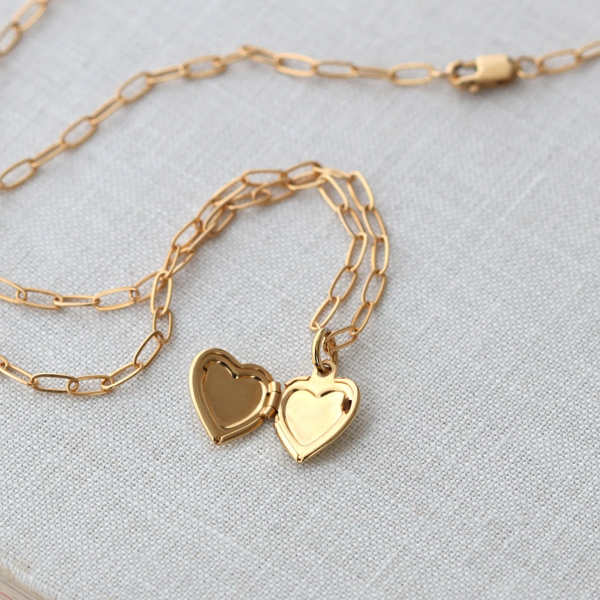 Engraved Heart Locket Necklace