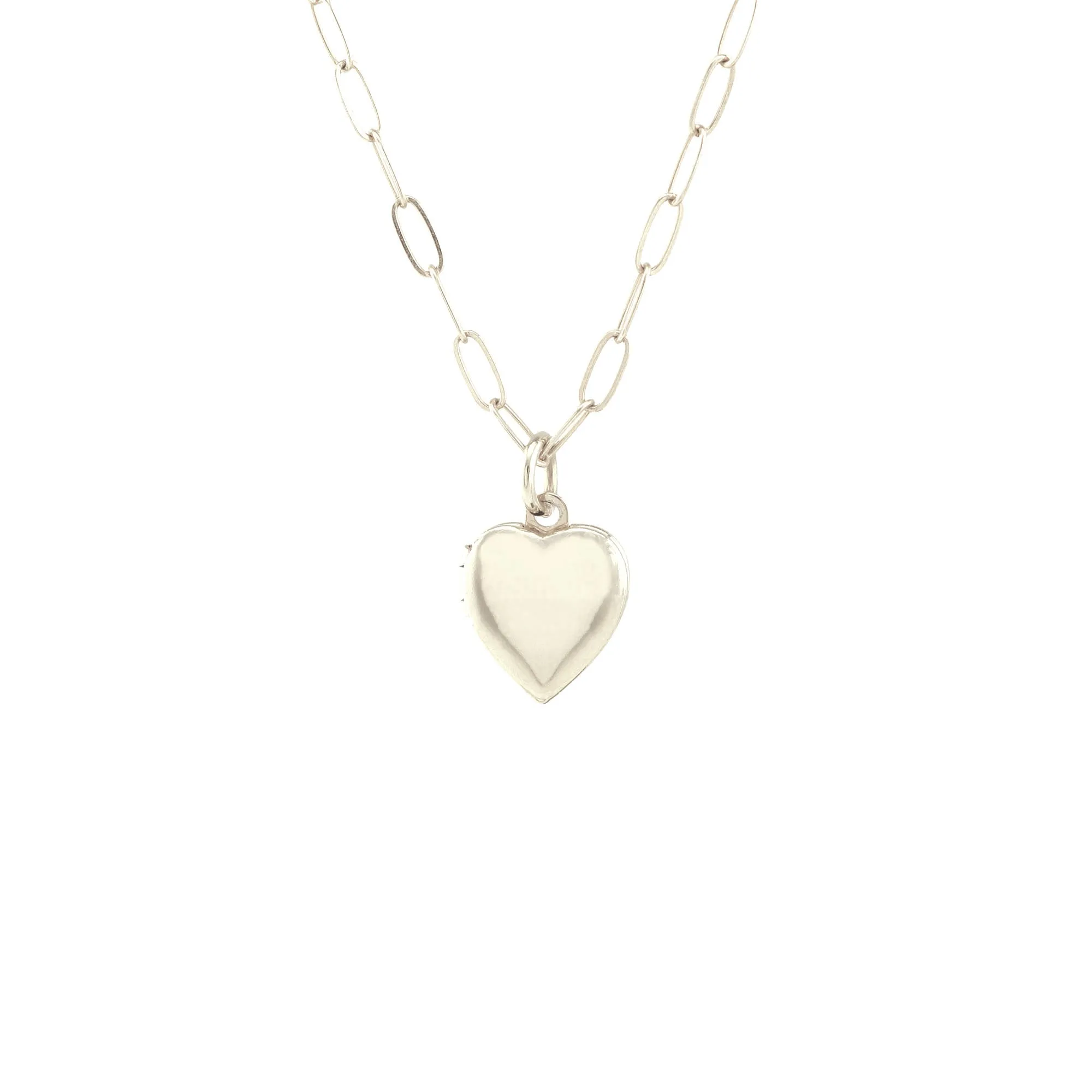 Engraved Heart Locket Necklace