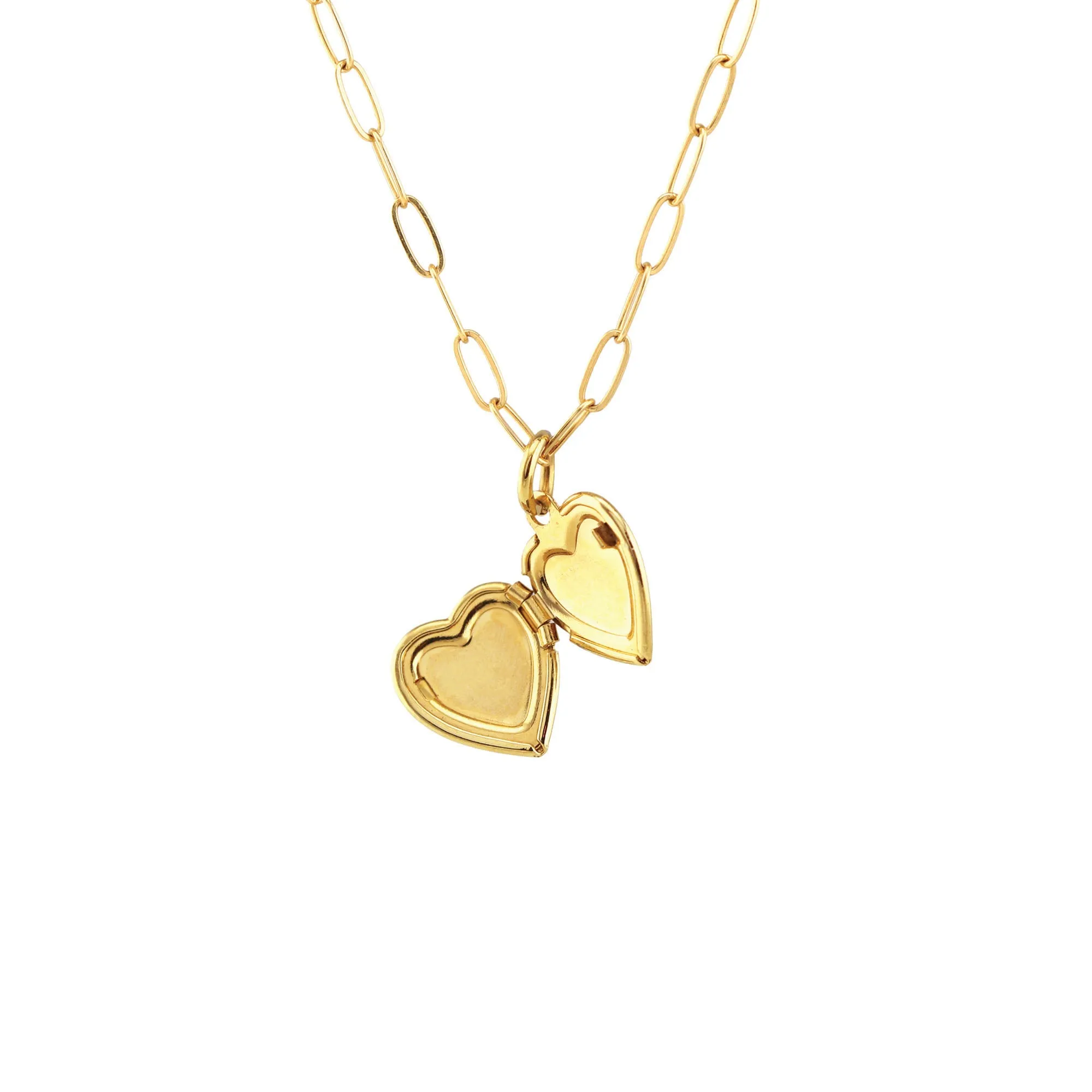 Engraved Heart Locket Necklace