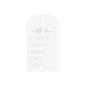 Family Names Personalized Angled/Drilled Gift Tags