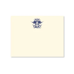 Flat Note Stationery - Angler Crest