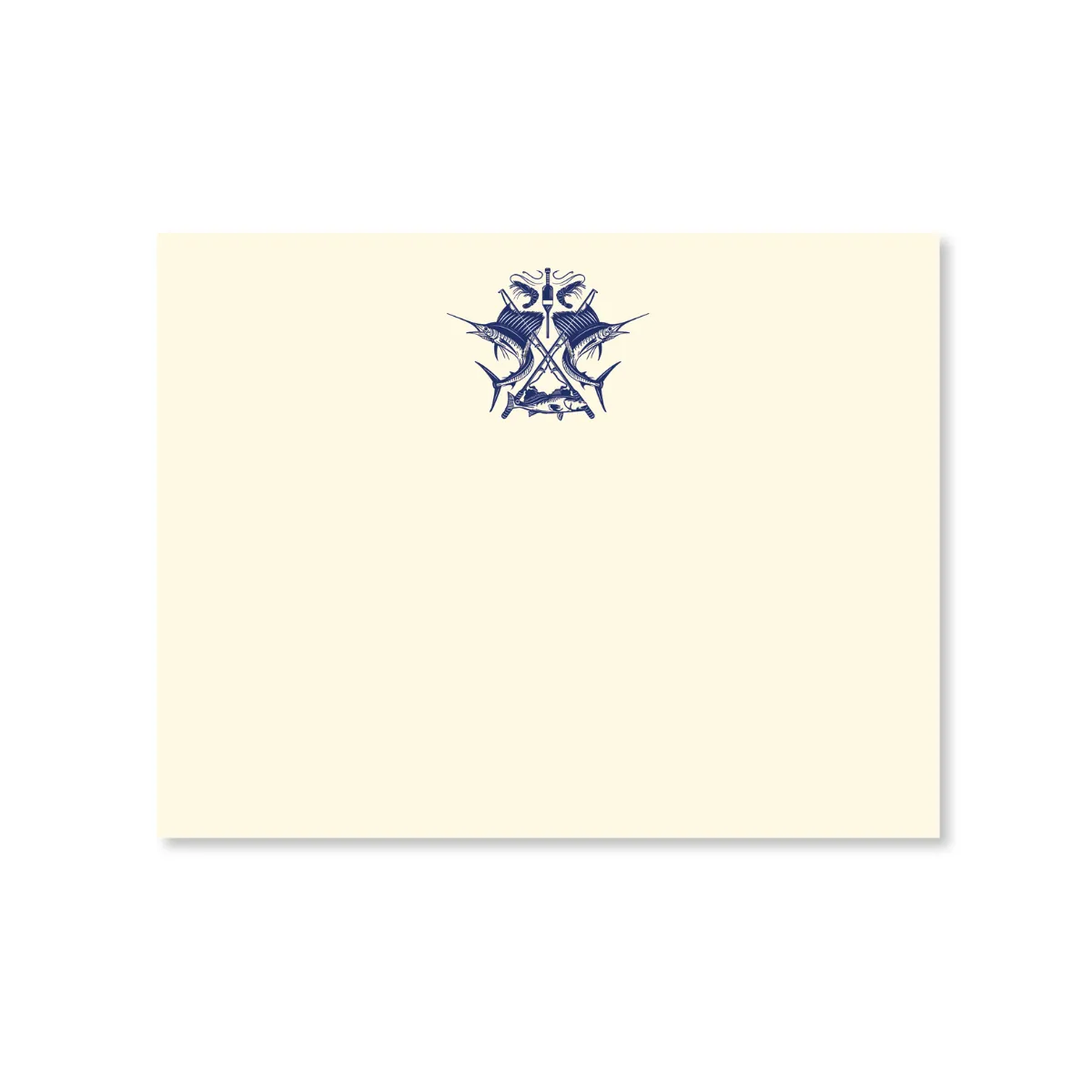 Flat Note Stationery - Angler Crest