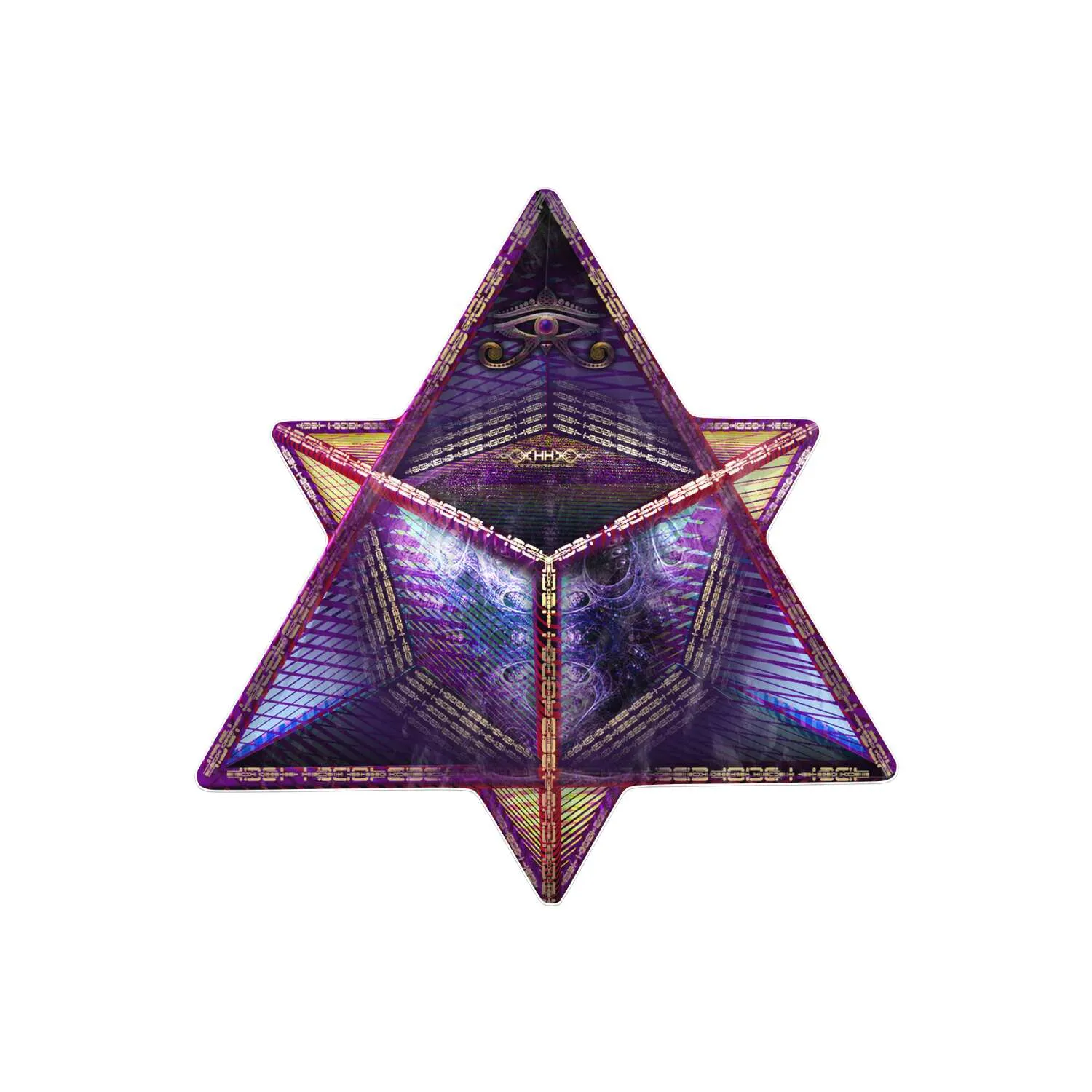 Golden Merkaba Freeform Beach Towel