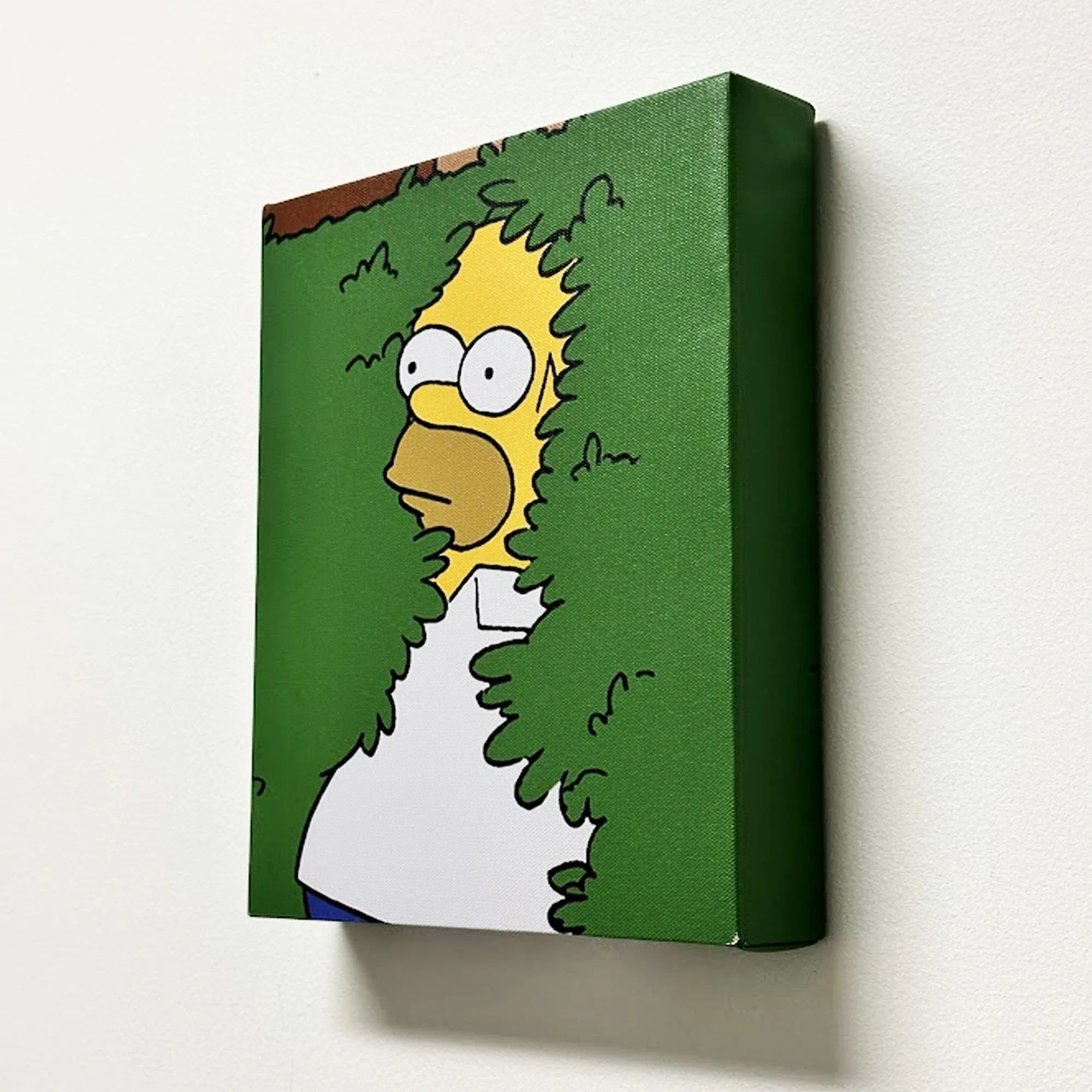 Homer in Hedges - The Simpsons Gallery Wrapped Canvas Print 8x10