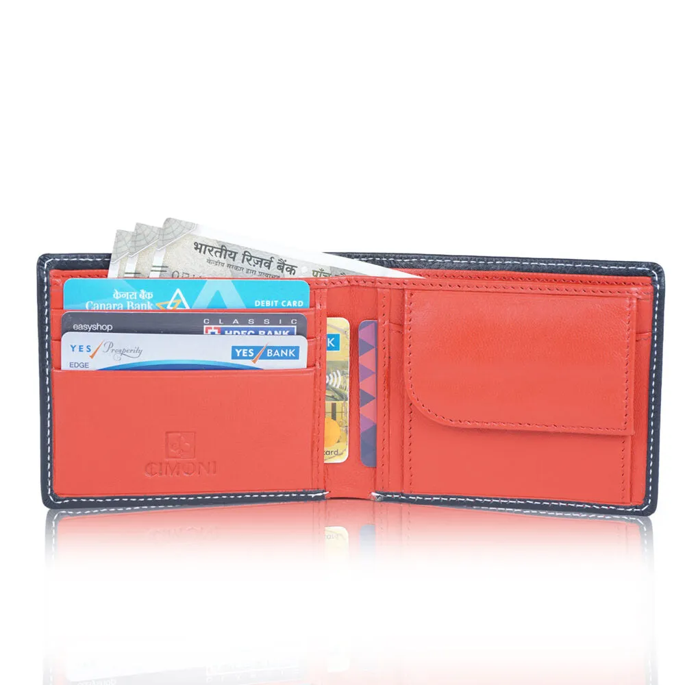 Latest Multicolor Genuine Leather Casual Bifold Men's Wallet