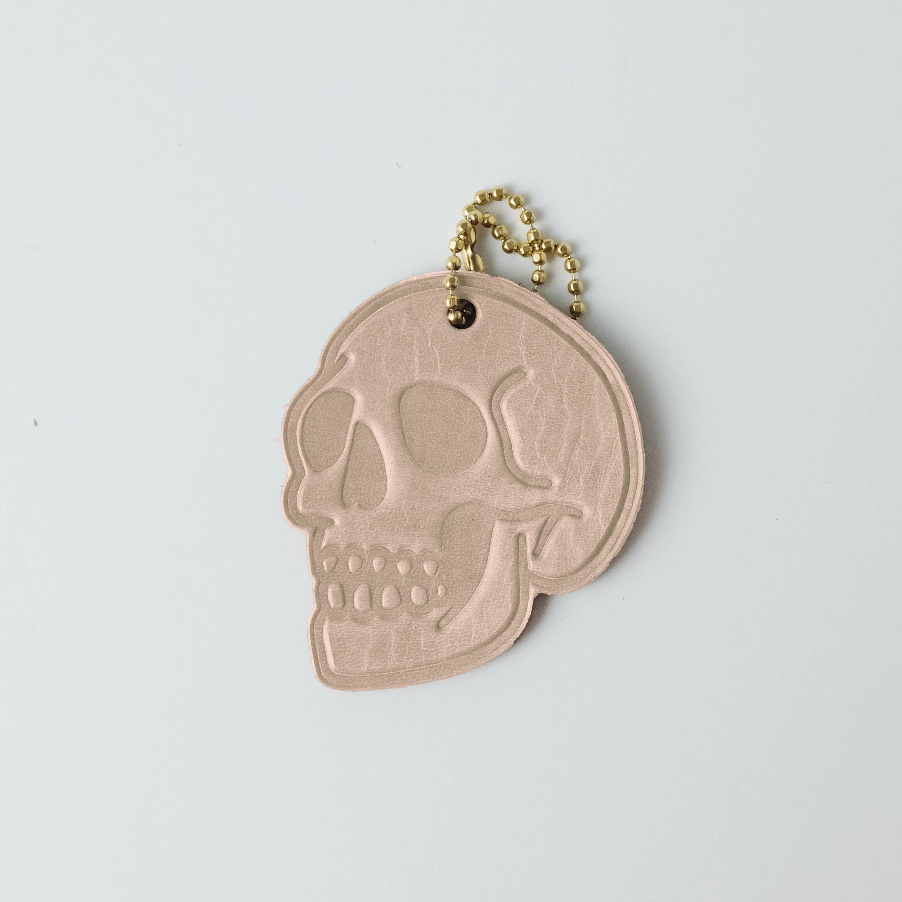 Leather Skull Tag