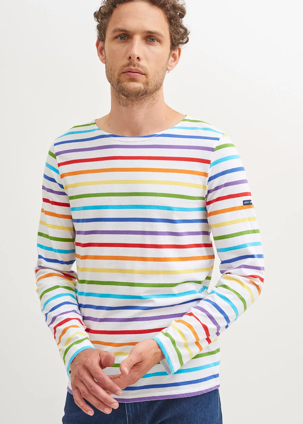 MINQUIERS PRIDE - Rainbow Striped Shirt | Soft Cotton | Men Fit (MULTICO)