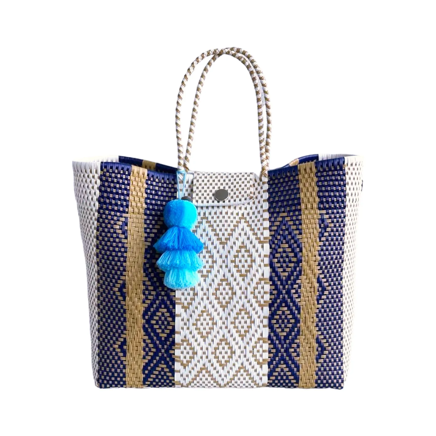 Navy Latte Cocoles Citron Tote