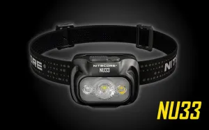 Nitecore NU33 700 Lumen USB-C Rechargeable Headlamp, Black