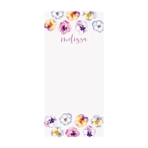 Pansy Notepad- Personalized