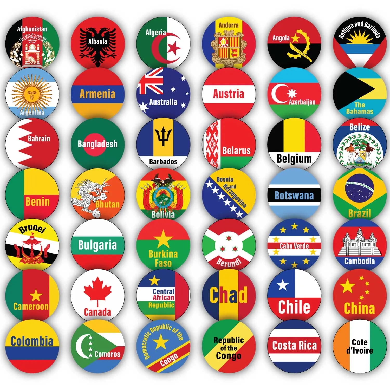 Customizable World Flags Travel Charm Bracelet - Personalize Your Own Country Flag Charms!