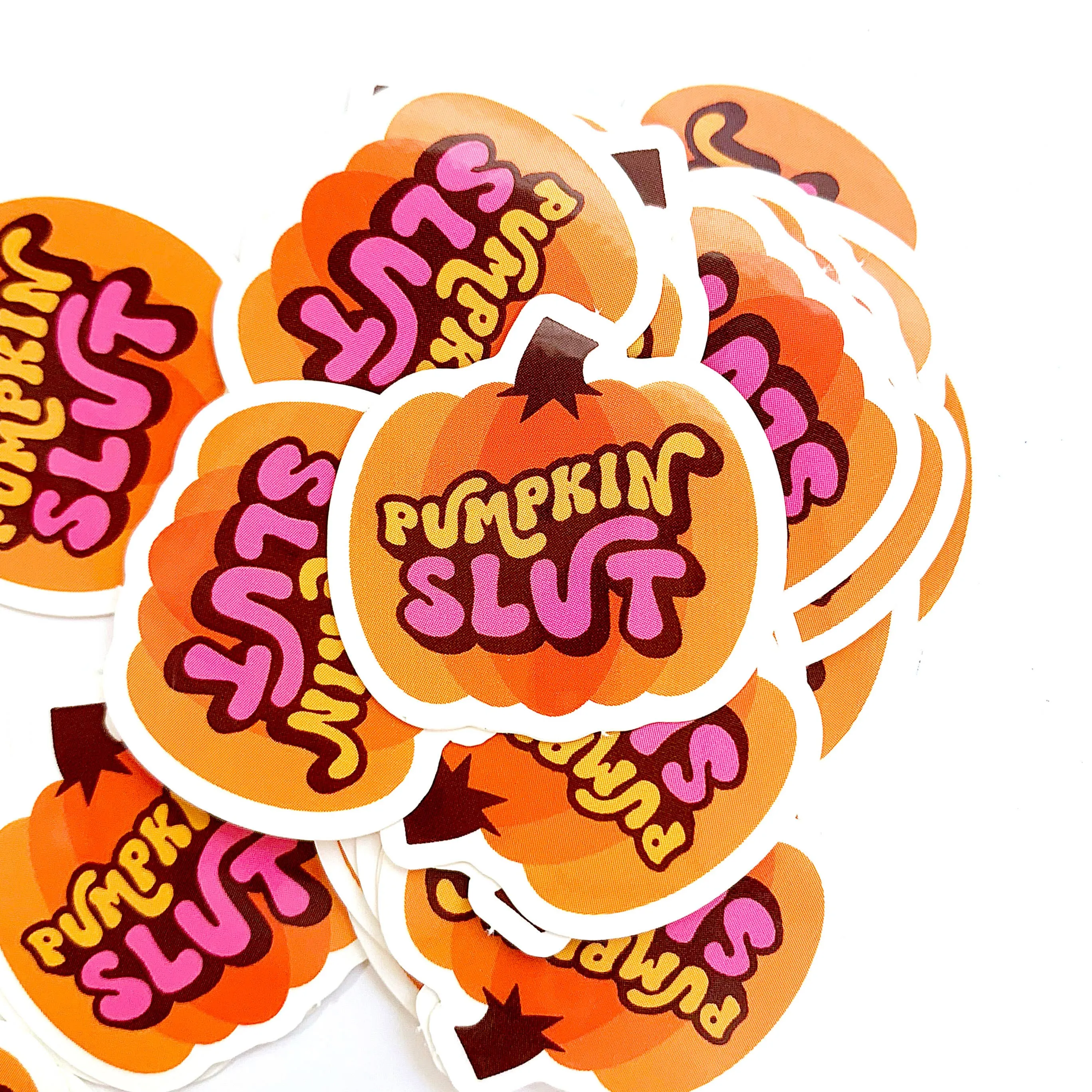 Pumpkin Slut Mini Sticker (Krystan Saint Cat)